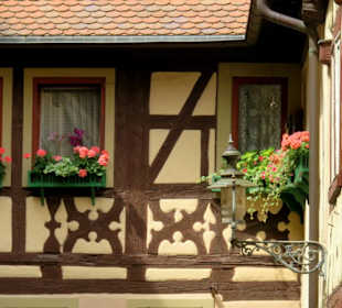 Detail eines Fachwerkhauses