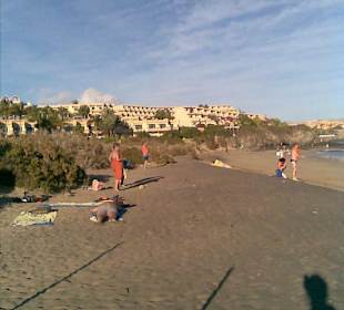 Im Hintergrund das Hotel