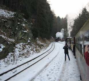 Brockenbahnen im Gegenverkehr