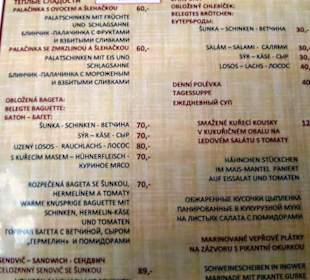Speisekarte-Auszug