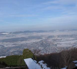 Zamek chojnik, widok z wieży