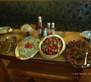 Ein Teil des Buffets mittags