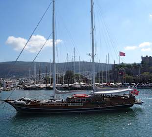 Einfahrt in den Hafen Bodrum