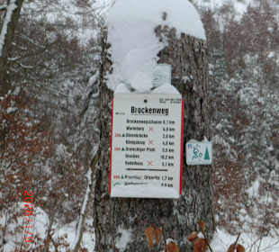 Wegweiser an Bodefall