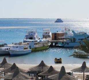 Blick auf den Anleger direkt vor der Basis
