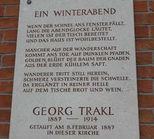 Christuskirche: Ein Winterabend von Georg Trakl