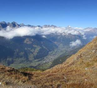 Blick hinunter nach Döllach