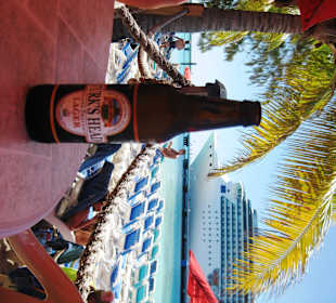 Kühles Bier mit Aussicht