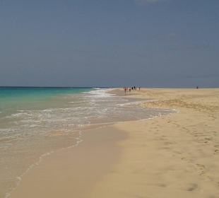 Traumhafter Strand zwischen Hotel und Santa Maria