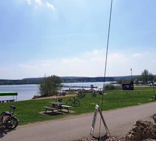 In Absberg hinten der Hundestrand
