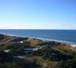 Blick vom Leuchtturm auf den Weststrand