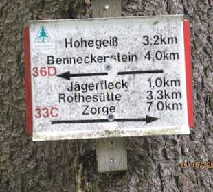 Kreuzende Wanderwege
