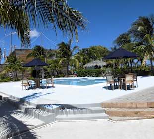 Blick in Richtung Poolanlage