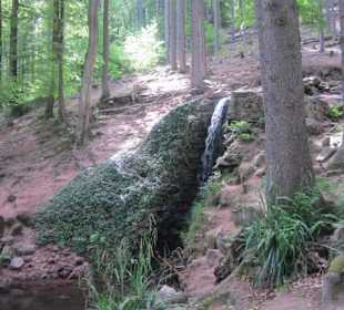 Zulauf Wasserfall am Hilschweiher