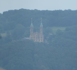 Blick vom Kloster Banz nach Vierzehnheiligen