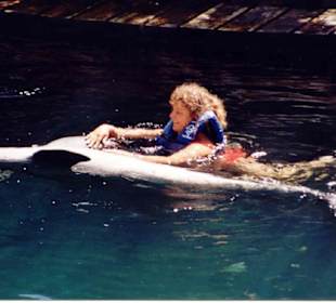 mit Delphin in" Xcaret"