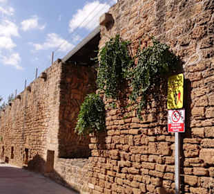 Ansicht vom Teil der Stadtmauer