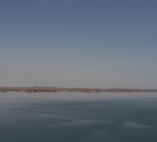 Blick vom Hochdamm auf den Nassersee