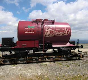 Werbung auf dem Brocken für die HSB