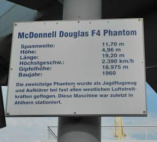 Infotafel für Douglas F 4 Phantom