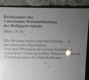 Beschreibung einer alten Heizkammer im Spital