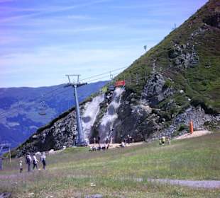 Kletterwand an der Spieljochbahn