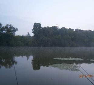 Morning , river and tools