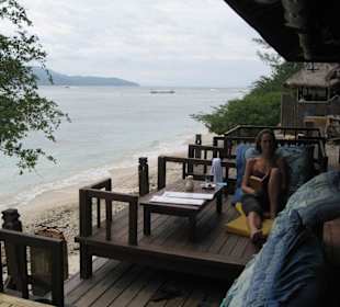 Blick von der Frühstücksterrasse