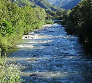 Blick auf das Wildwasser der Talfer