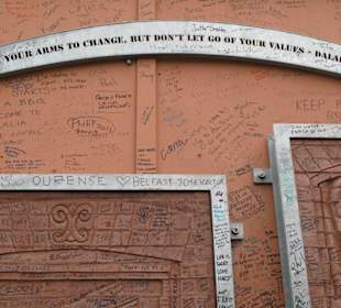 Peace Line in West Belfast