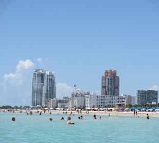 Blick vom Meer auf South Beach