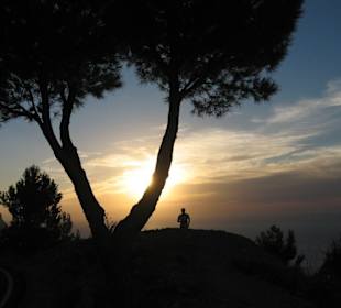 Sonnenuntergang in den Bergen