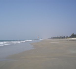 Der wundervolle Sandstrand in Goa