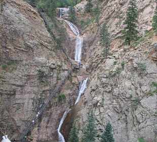 Treppenaufgang zu den Seven Falls