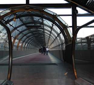 Vom Klimahaus die Rolltreppe hinauf