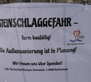 Jan.2026: Vorplatz der Herz-Jesu-Kirche gesperrt