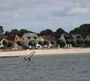 Blick von der Landzunge auf Laboe