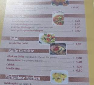 Speisenkarte