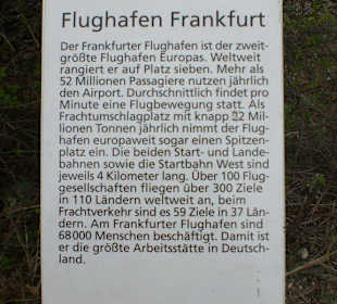 Schild am Flughafen