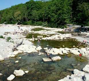 Isar im Süden Münchens  - der Flaucher