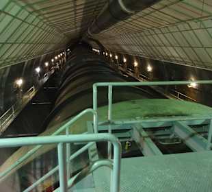 Hier fließt das Wasser durch die Rohre