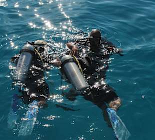 Letzter Tauchgang bei untergehender Sonne !