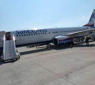 Sun Express bei Ankunft