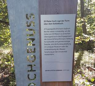 Infotafel auf dem Weg vom Parkplatz zum Turm