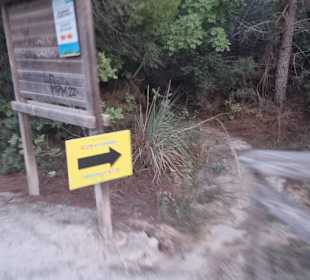 Info wo man entlang gehen soll