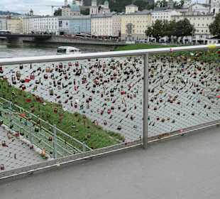 Marko-Feingold-Steg /  Makartsteg: Liebesschlösser