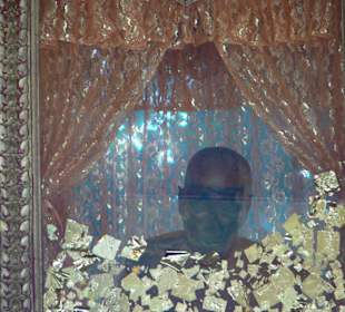 Nahaufnahme des mumifizierten Mönchs