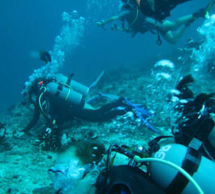 Aussichtsplattform im Embudu Channel