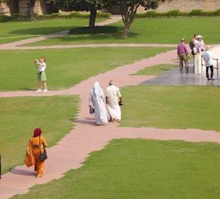 Die Verbrennungsstätte Mahatma Gandhis