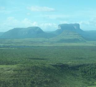Tafelberge vom Flugzeug aus
